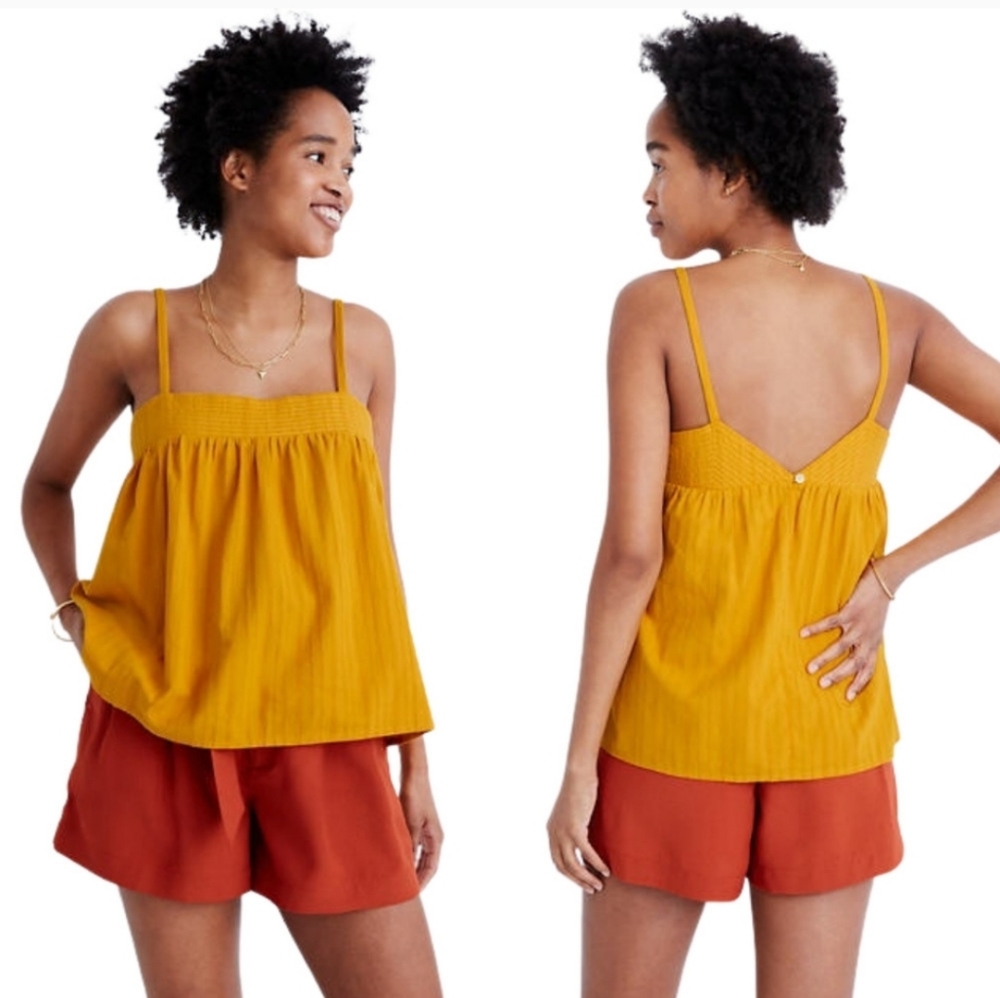 Madewell Stitched Swing Tank Textured Stripe